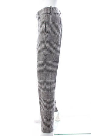 Ermanno Scervino Prince of Wales Check Wool-Blend Trousers