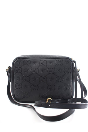 Gucci GG Star Embossed Leather Crossbody Bag