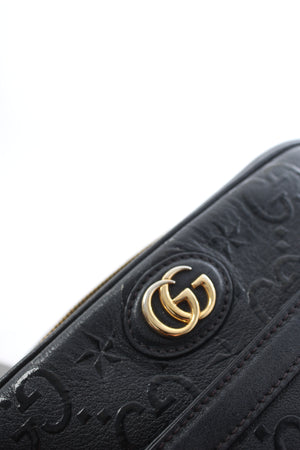 Gucci GG Star Embossed Leather Crossbody Bag