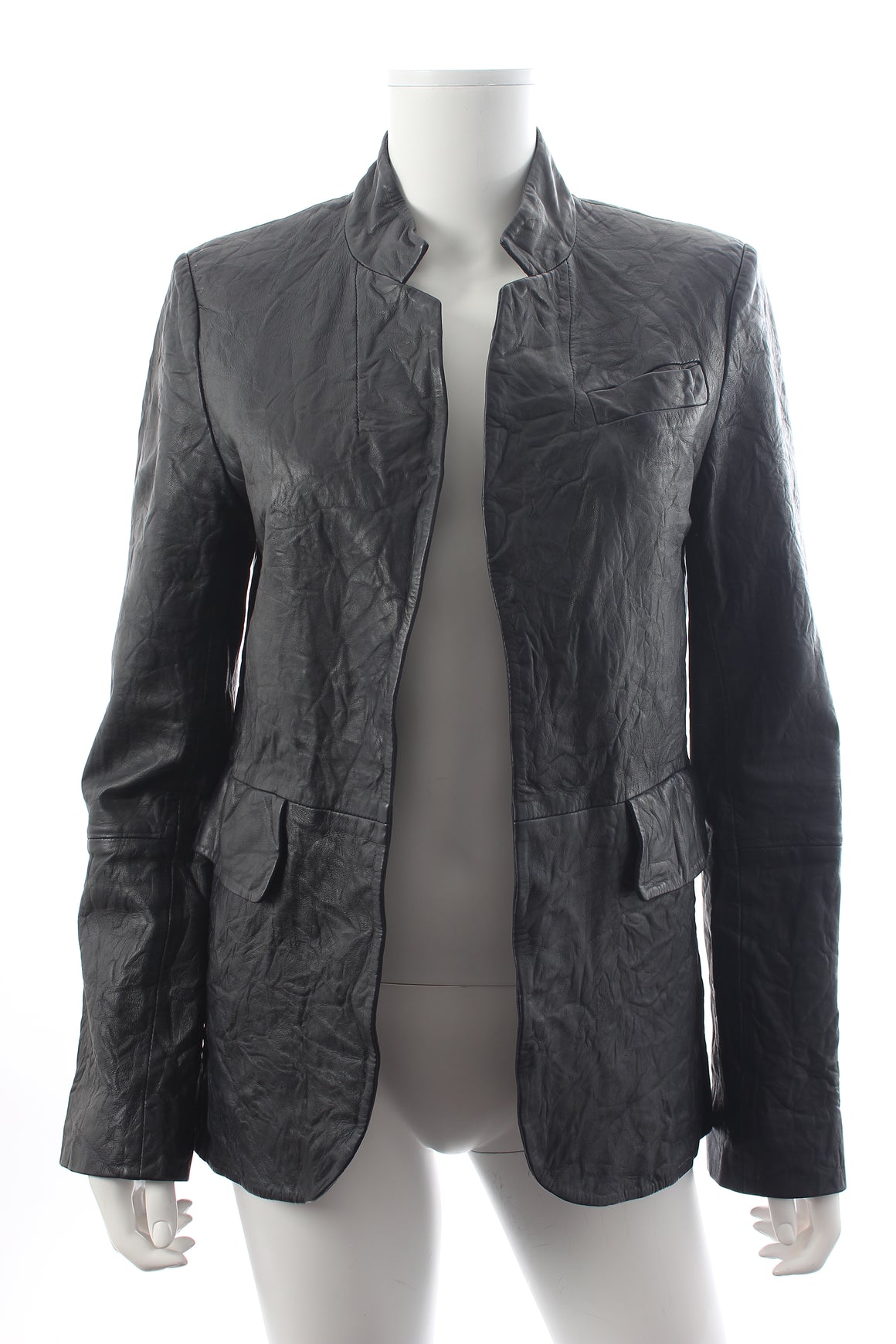 Zadig & Voltaire Verys Crinkled Leather Jacket