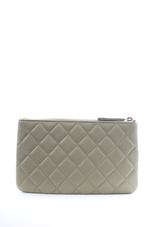 Chanel Classic CC Lambskin Leather Zipped Pouch