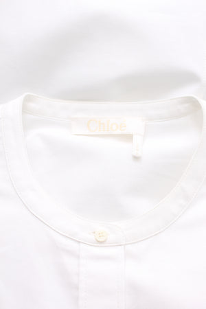 Chloe Ruffle Sleeve Cotton Blouse