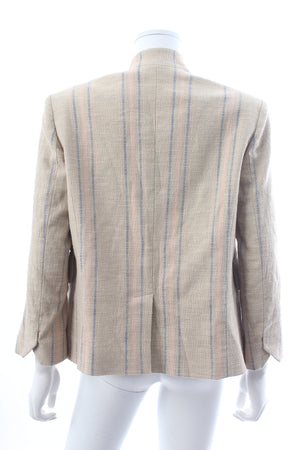 Zadig & Voltaire Verys Toile Striped Cotton and Linen-Blend Blazer