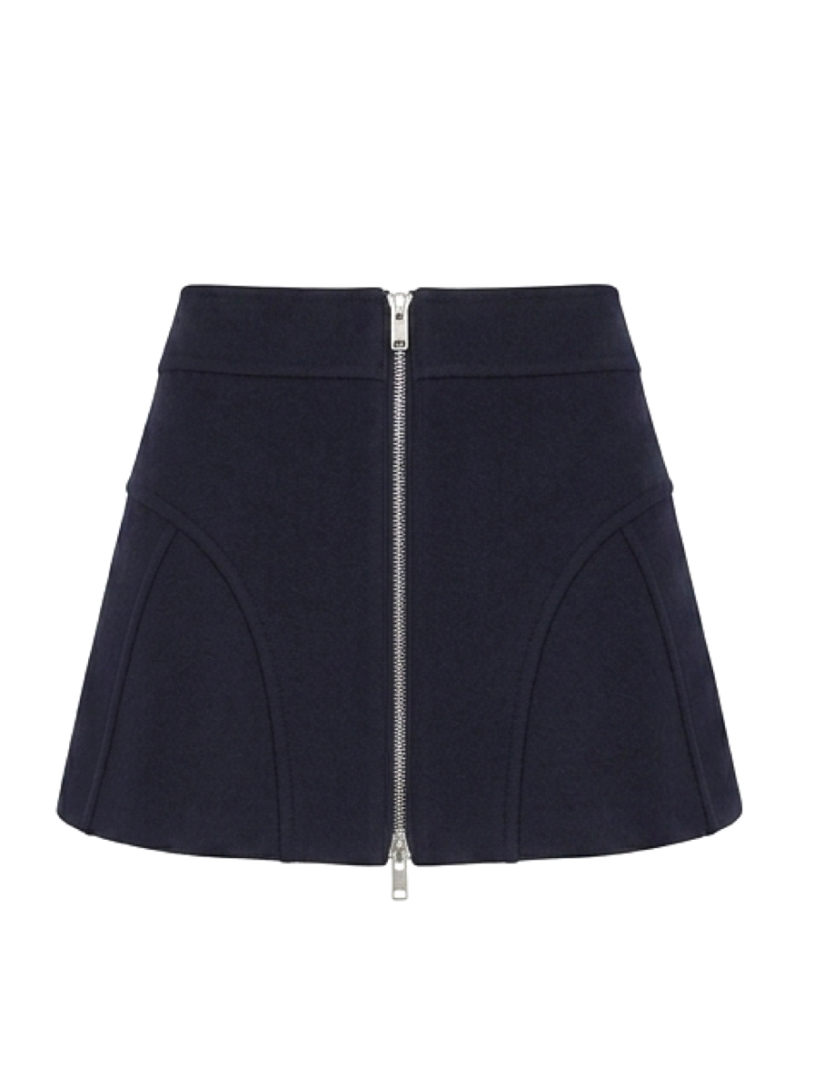 Khaite Keene Panelled Wool Mini Skirt