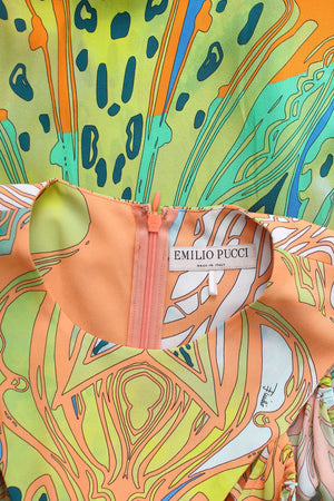 Emilio Pucci Silk Printed Cold Shoulder Blouse