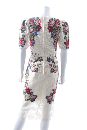 Dolce & Gabbana Tapestry Embroidered Lace Midi Dress - Runway Collection