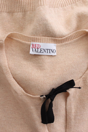 RED Valentino Ribbon-Tie Wool Cardigan