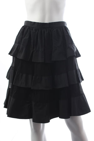 RED Valentino Tiered Mesh-Panelled Mini Skirt