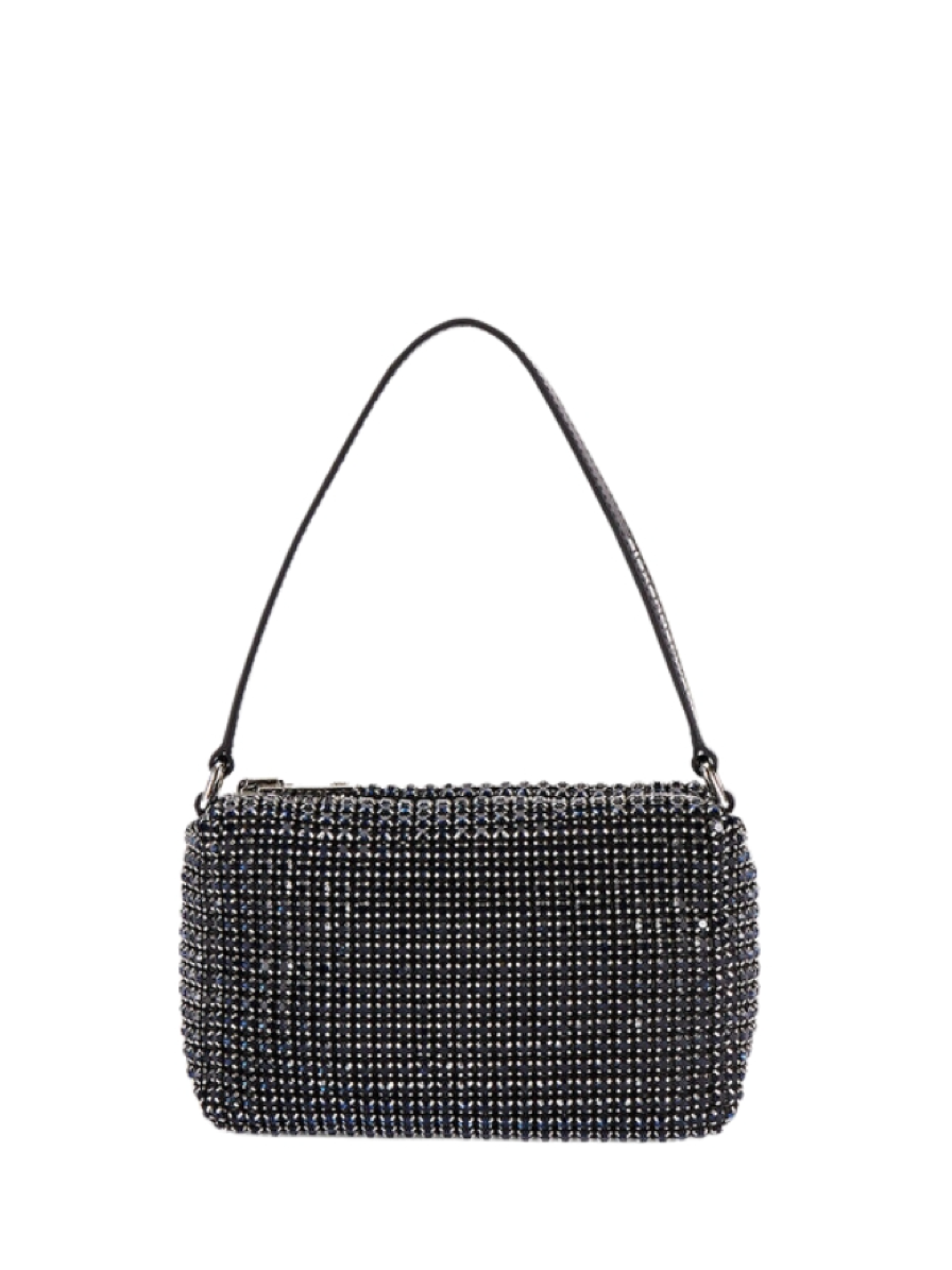 Alexander Wang Heiress Pouch Bag in Black Crystal