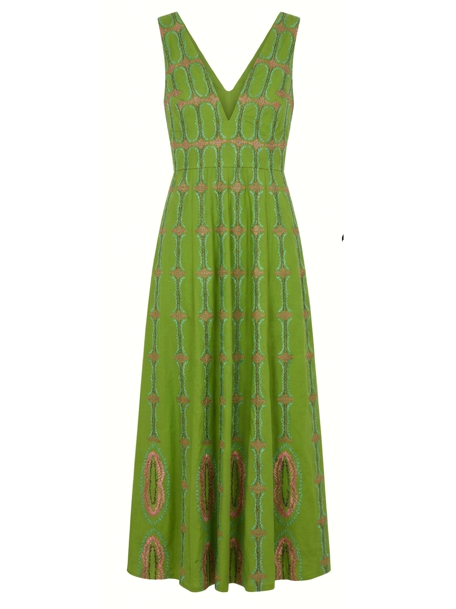 Le Sirenuse Positano Nellie Embroidered Cotton Dress