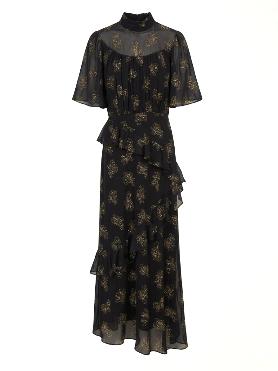 Saloni Vida Printed Silk Georgette Midi Dress
