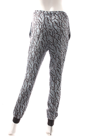 Lanvin Silk Logo-Print Jogger Trousers