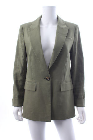 Veronica Beard Sevi Linen-Blend Twill Blazer