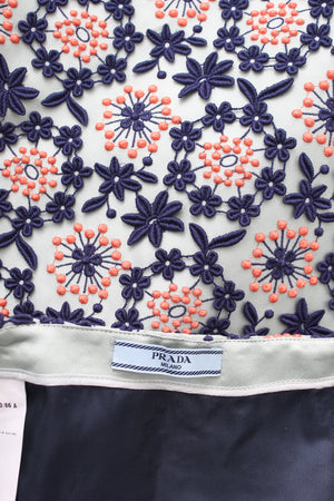 Prada Flower Embroidered Skirt