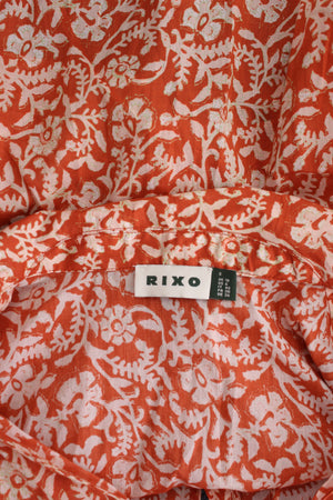 RIXO Nessa Floral Printed Cotton Blouse