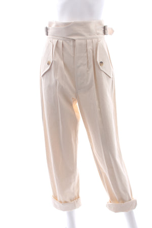 Rosie Assoulin Safari Buckled Cotton Trousers