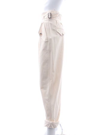 Rosie Assoulin Safari Buckled Cotton Trousers