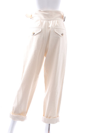 Rosie Assoulin Safari Buckled Cotton Trousers