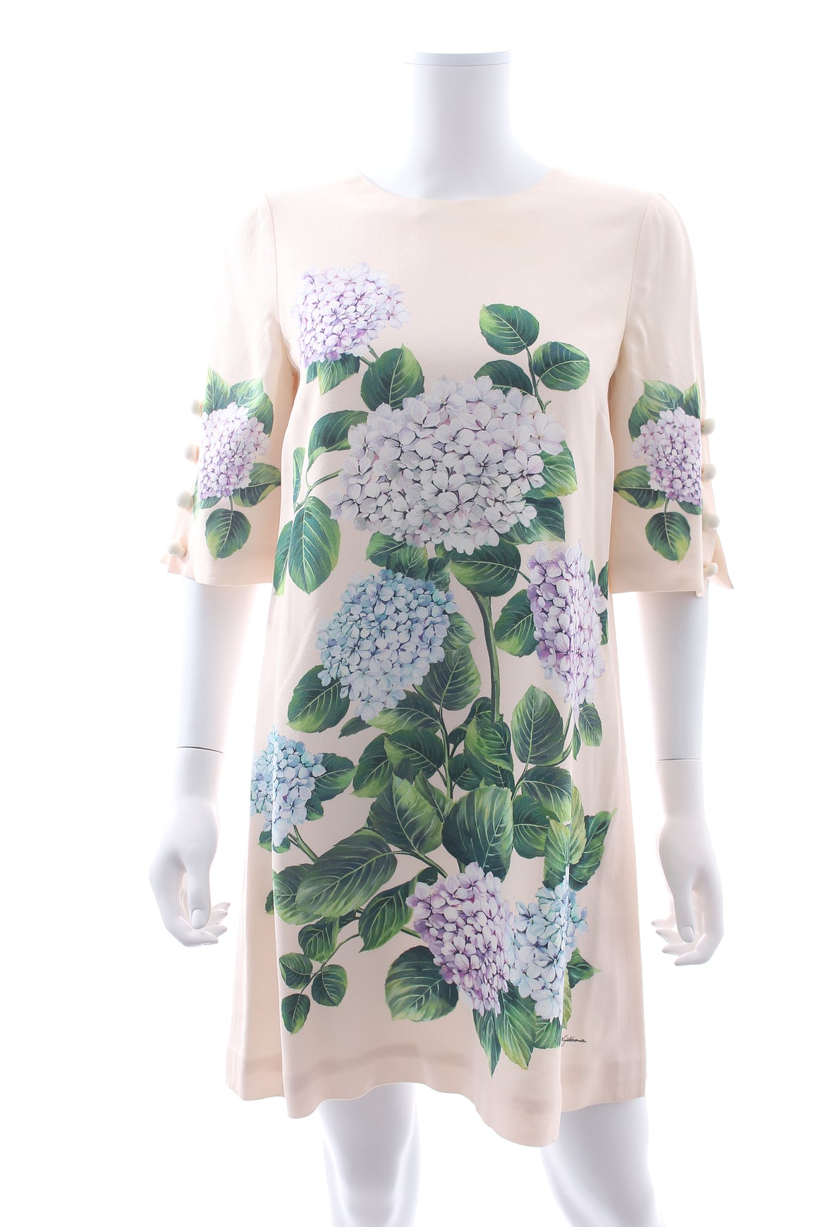 Dolce & Gabbana Hydrangea-Print Cady Dress