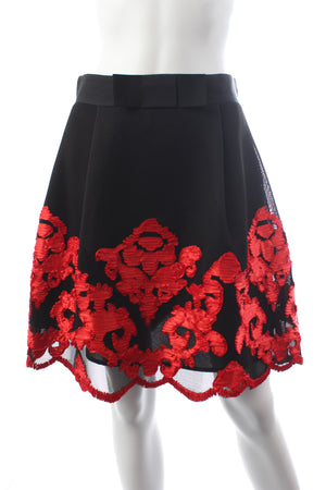 Edward Achour Paris Embroidered Mini Skirt