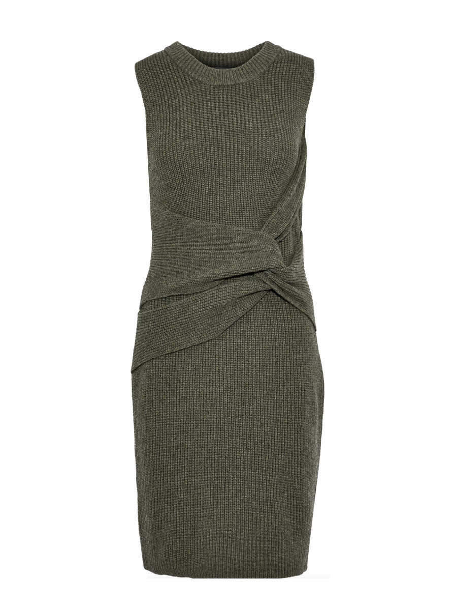 3.1 Phillip Lim Twist Front Wool-Blend Knitted Mini Dress