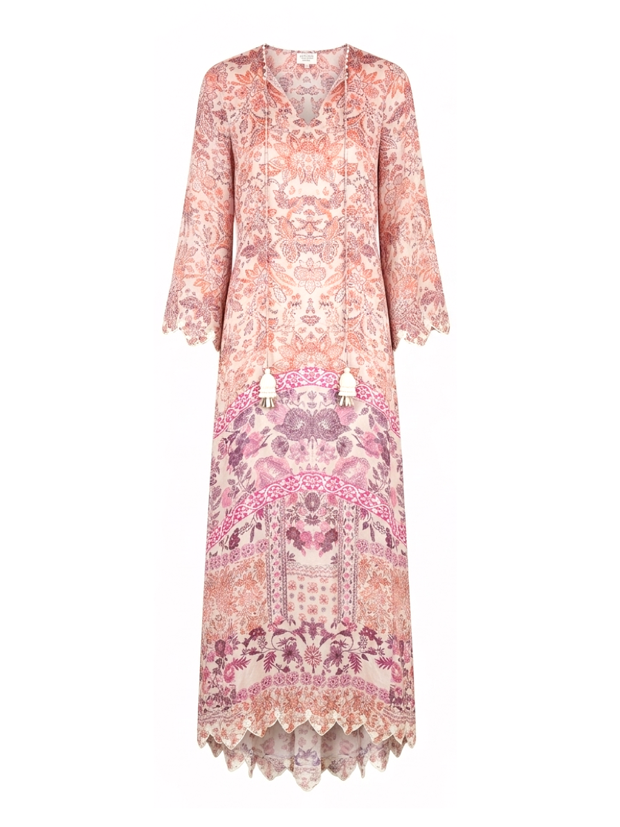 Hemant & Nandita Suki Embroidered Printed Crepe Dress