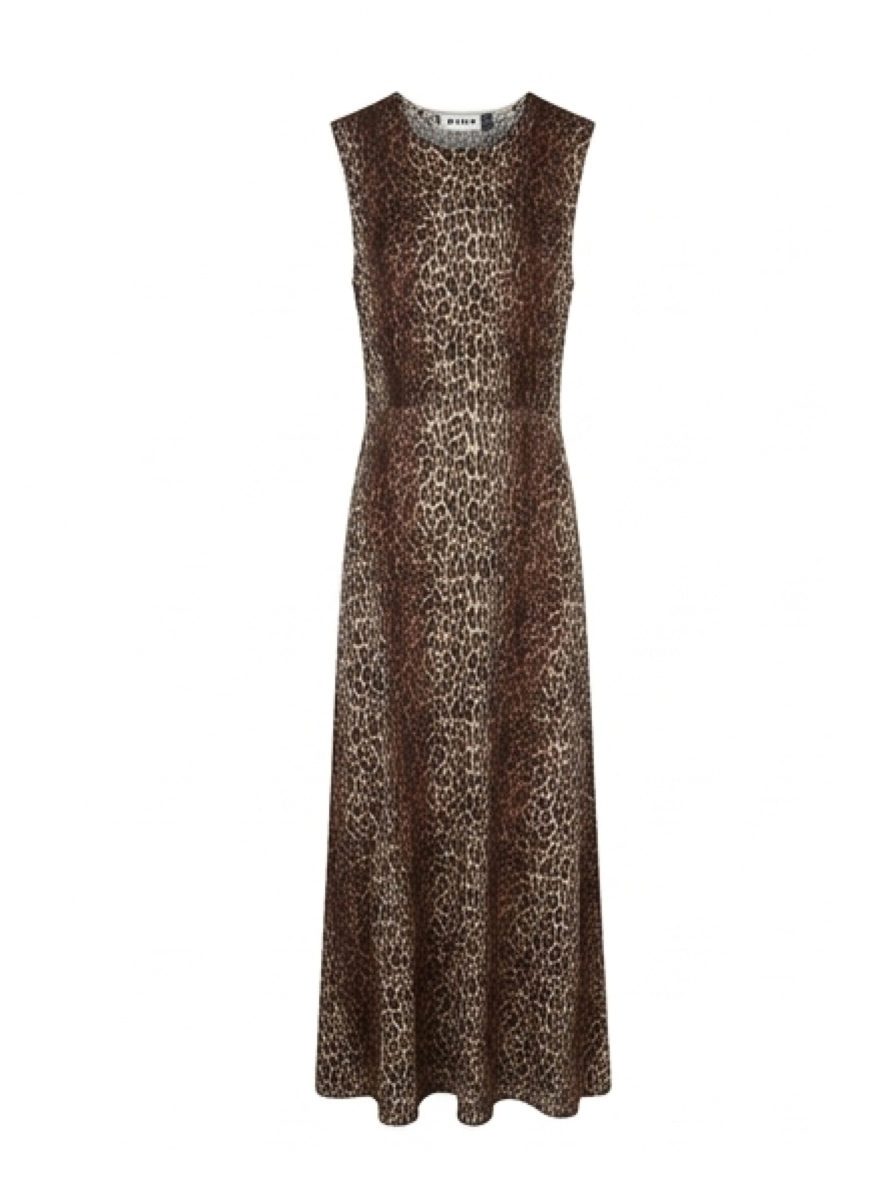 Rixo Gillie Leopard-Print Silk-Blend Midi Dress