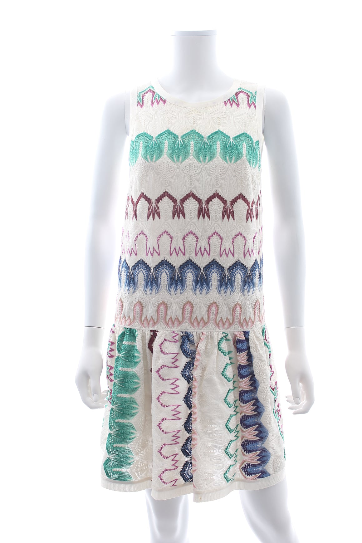 Missoni Pleated Cotton-Blend Knitted Dress