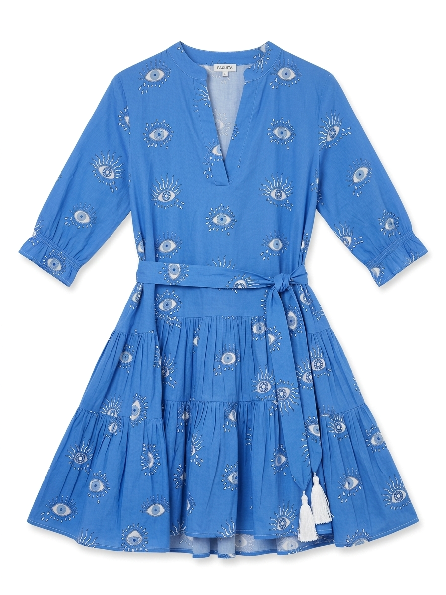 Paolita Printed Cotton Mini Dress