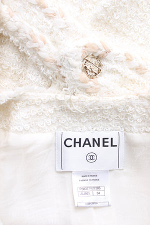 Chanel Braided-Trim Tweed Cotton-Blend Jacket