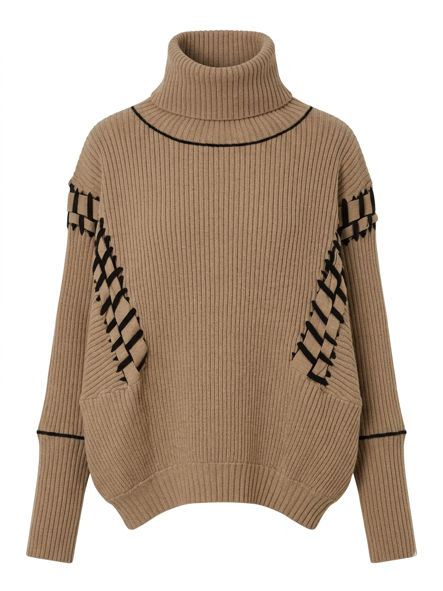 Palmer Harding Stitch Detail Ribbed Cashmere Sweater