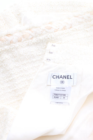 Chanel Braided-Trim Tweed Cotton-Blend Mini Skirt