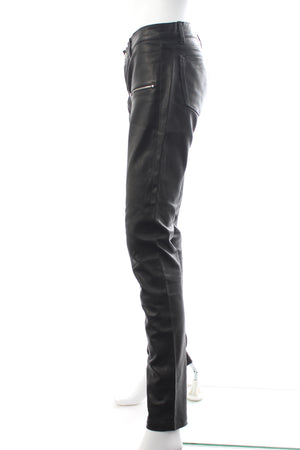 Golden Goose Zip-Detailed Leather Trousers