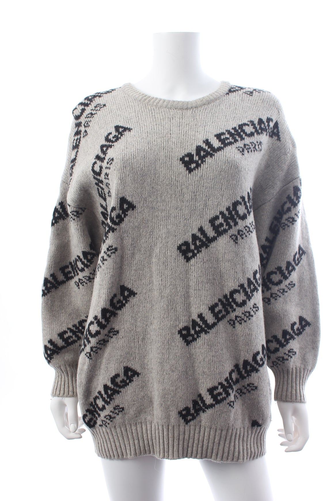 Balenciaga Logo Printed Wool Sweater