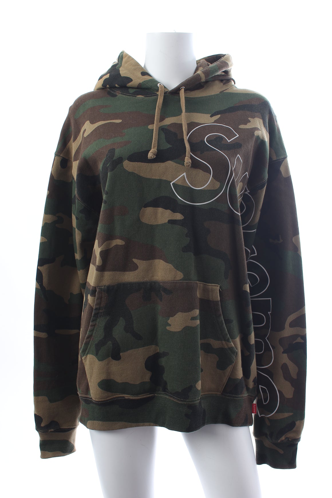 Supreme Reflective Hooded Woodland Camo Sweatshirt