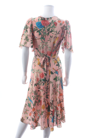 Gucci Tian Silk Printed Midi Dress