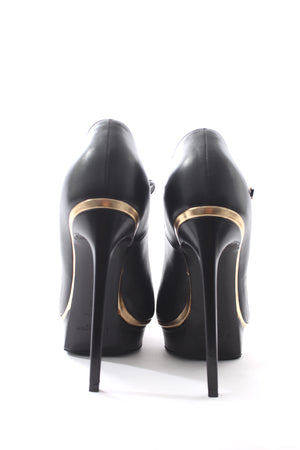 Saint Laurent Janis Mary-Jane Platform Leather Pumps