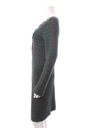 Prada Spring 2005 Runway Embellished Cotton-Knit Long Cardigan