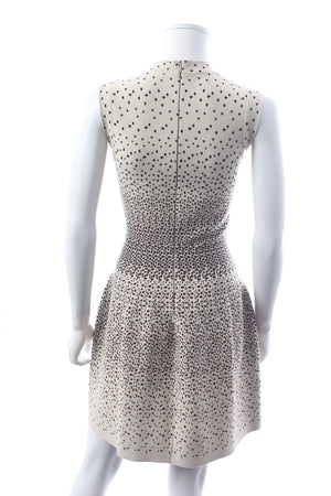 Alaia Patterned Wool-Stretch Flared Mini Dress