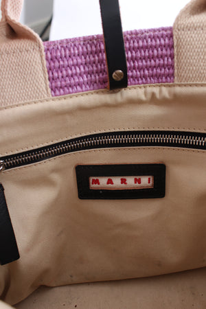 Marni Small Raffia East West Tote Bag