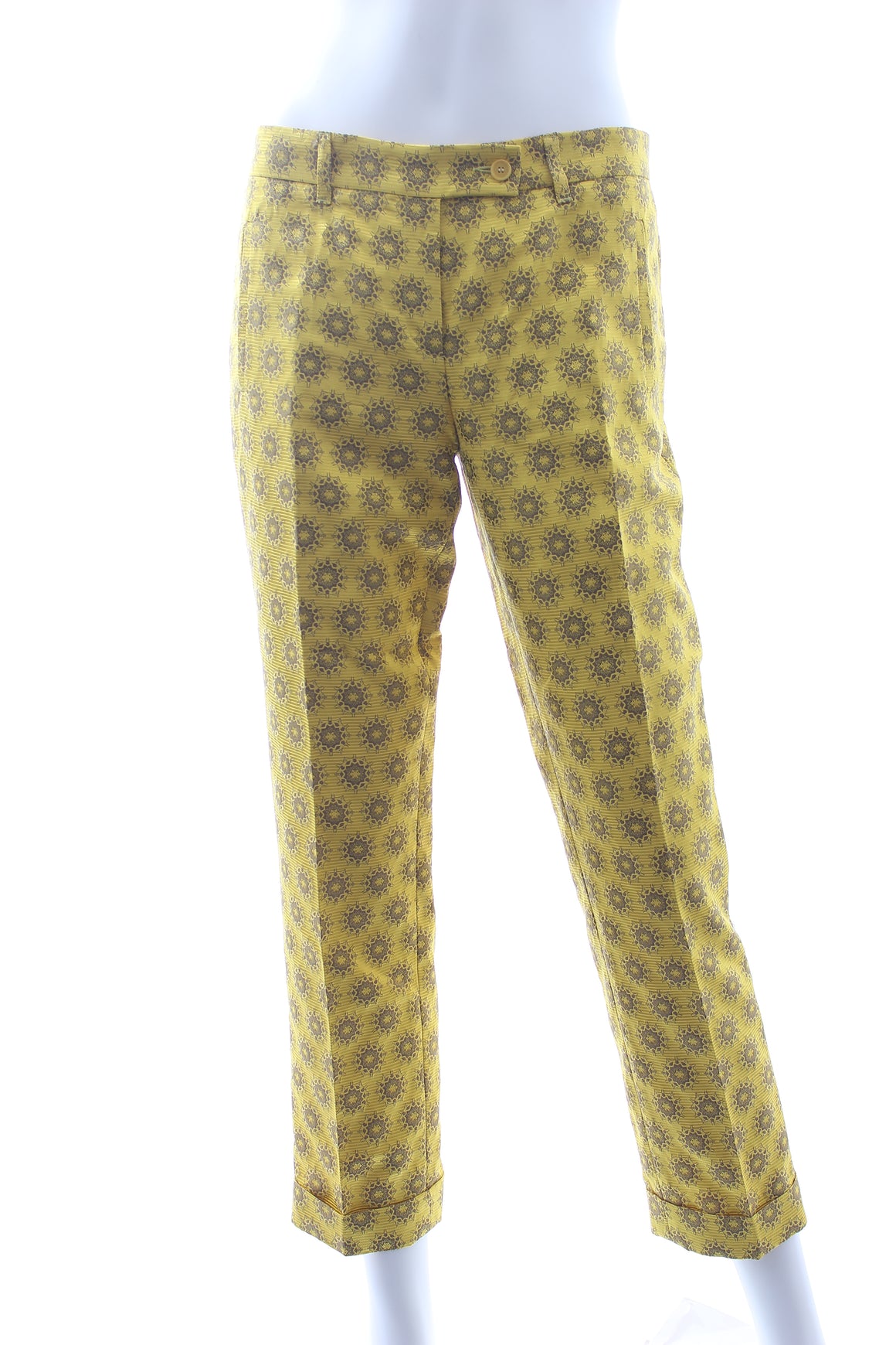 Etro Printed Jacquard Cropped Trousers