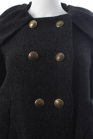 Louis Vuitton Double Breasted Cape-Collar Wool Coat