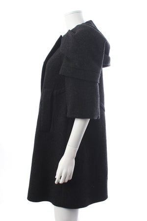 Louis Vuitton Double Breasted Cape-Collar Wool Coat