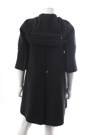 Louis Vuitton Double Breasted Cape-Collar Wool Coat