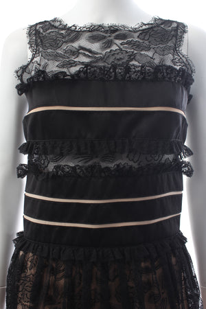 Chanel Panelled Lace Sleeveless Dress