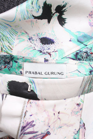 Prabal Gurung Wool and Silk-Blend Floral Printed Trousers