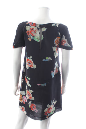 Chloe Floral Printed Silk Mini Dress