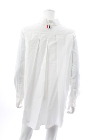 Thom Browne Stripe-Trimmed Classic Cotton Shirt