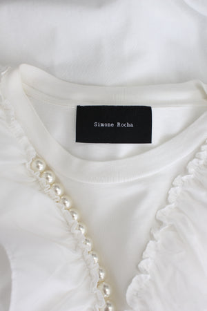 Simone Rocha Ruffled Puff-Sleeve Cotton Top