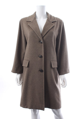 Max Mara Wool and Angora-Blend Single-Breasted Coat